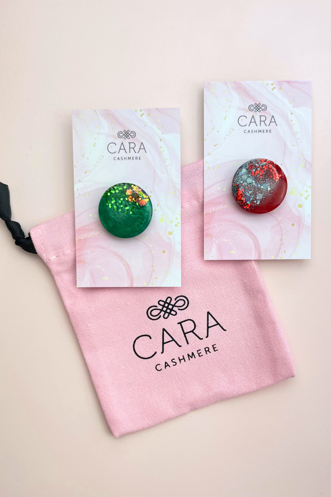 Resin Reversible Magnet Brooch - Cara Cashmere