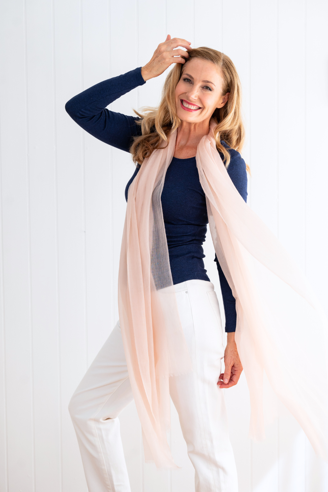 Nude Aura Cashmere Scarf - Cara Cashmere