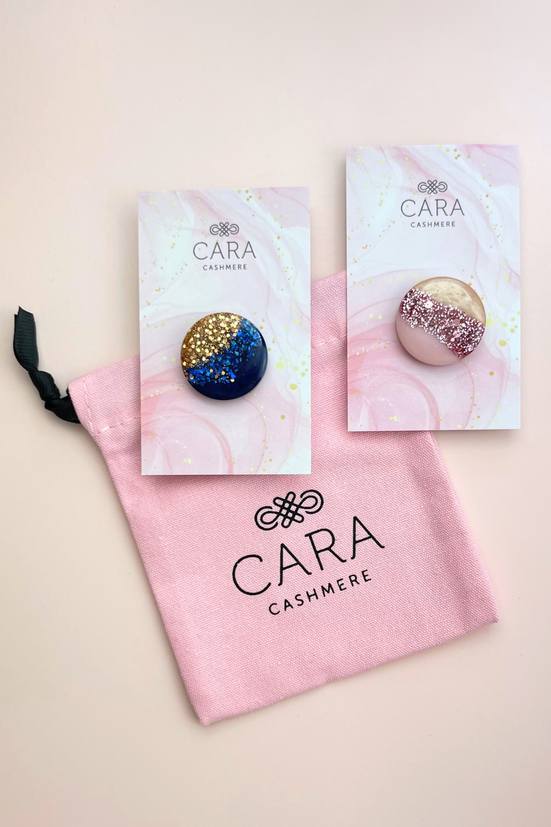 Resin Reversible Magnet Brooch - Cara Cashmere