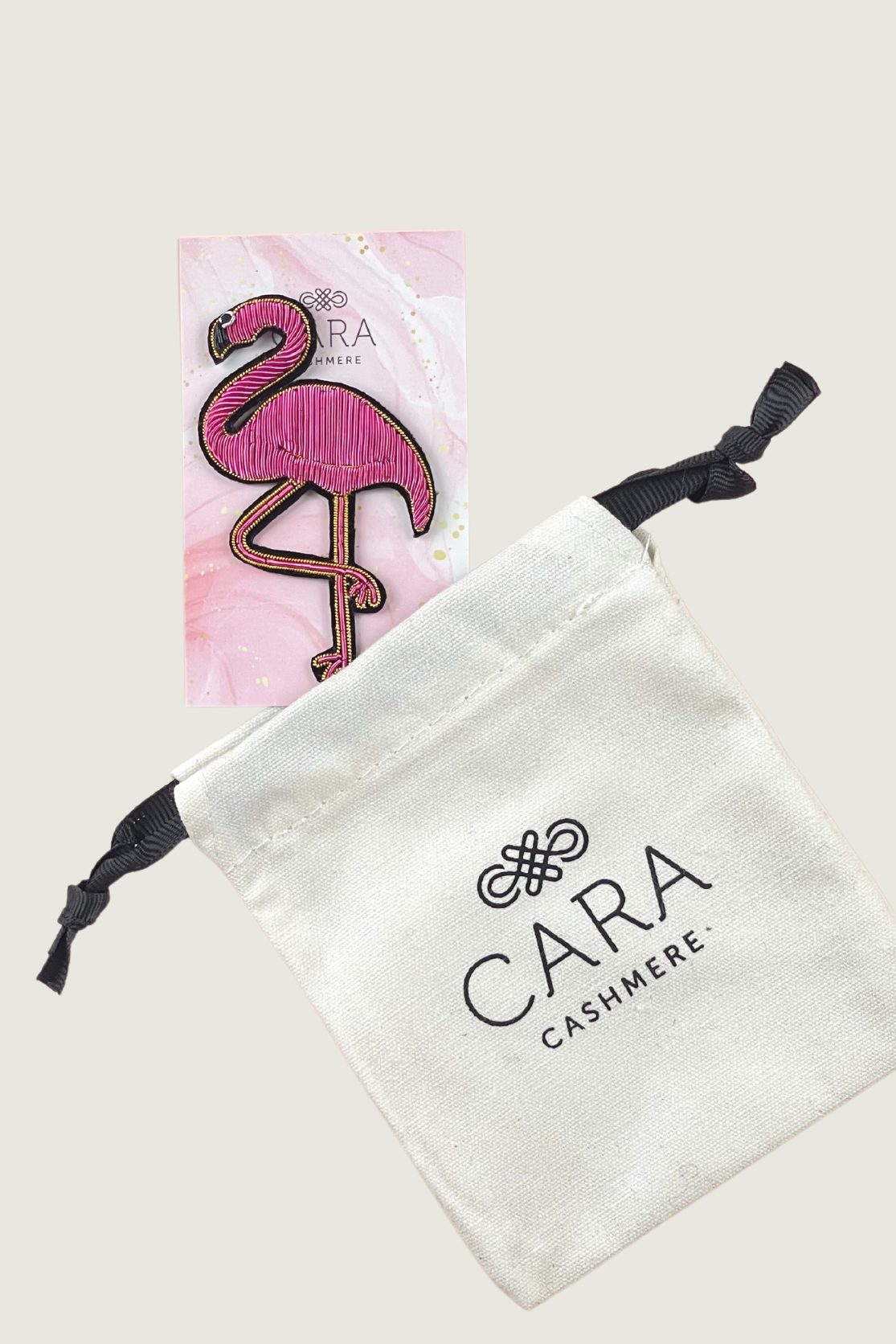 Embroidered Magnet Brooch - Cara Cashmere