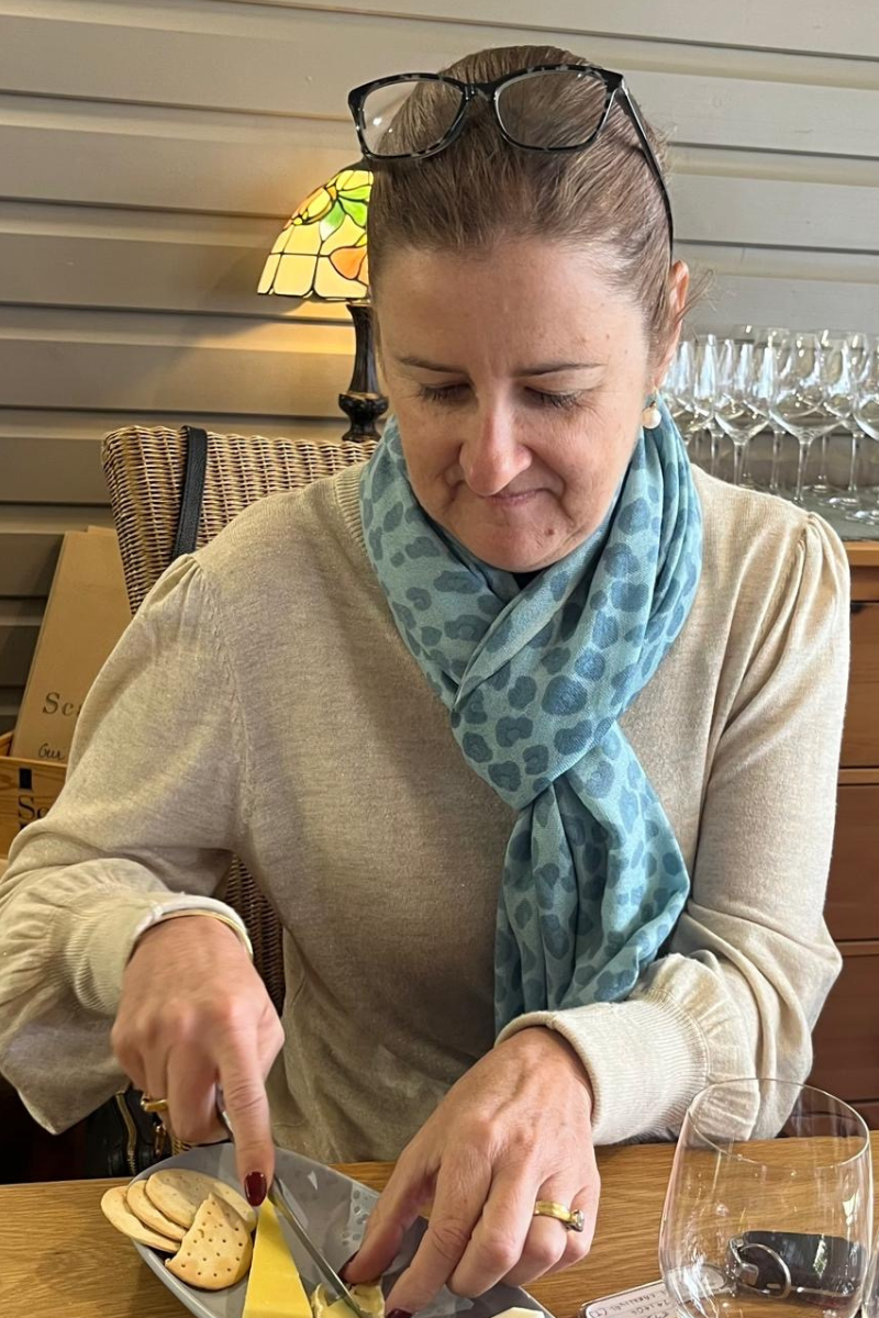 Cashmere Ice Blue Leopard Scarf - Cara Cashmere