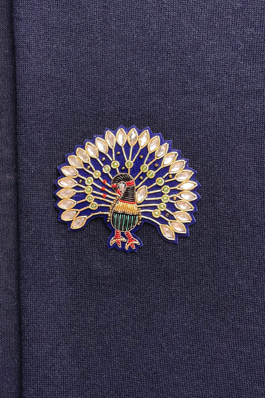 Embroidered Magnet Brooch - Cara Cashmere