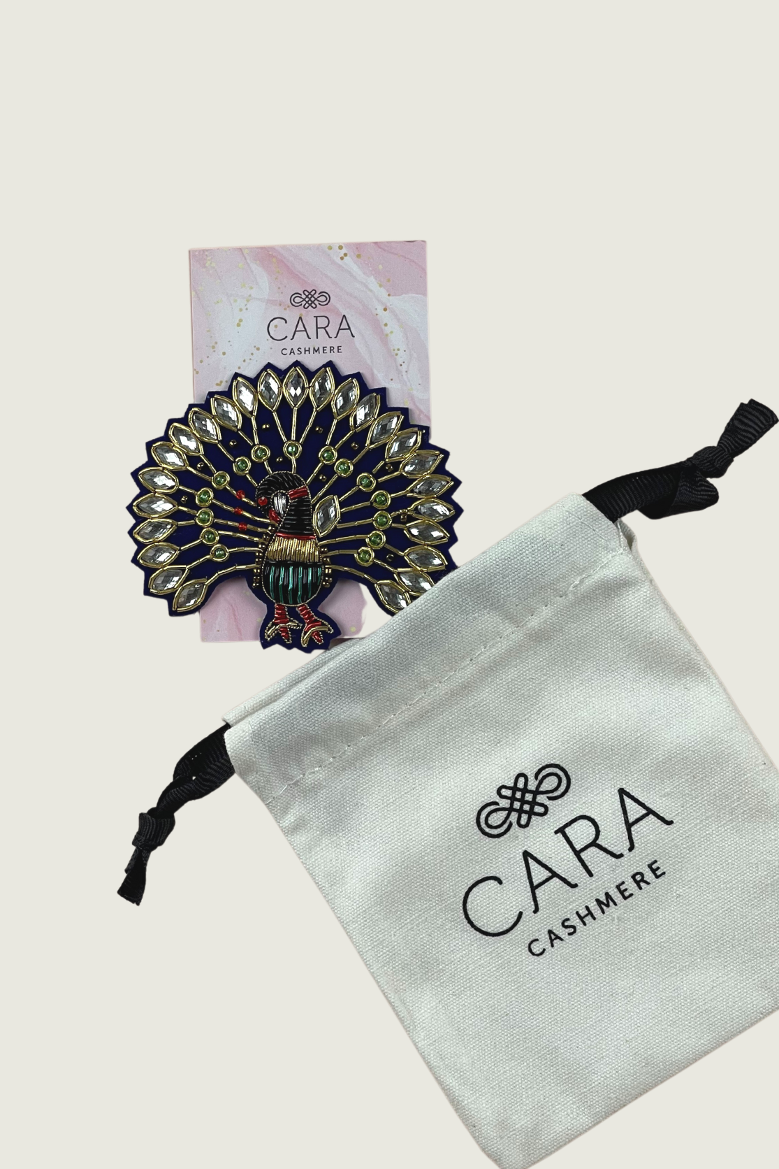 Embroidered Magnet Brooch - Cara Cashmere