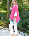 Spring Poncho Topper - Rose Pink - Cara Cashmere