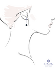 Boulder Matrix Opal and Blue Sapphire Silver Long Drop Earrings - Cara Cashmere
