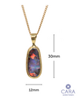 Boulder Opal Gold Oval Pendant - Cara Cashmere