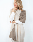 Cashmere City Wrap - Latte - Cara Cashmere