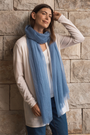 Cashmere Dusty Blue Aura Scarf
