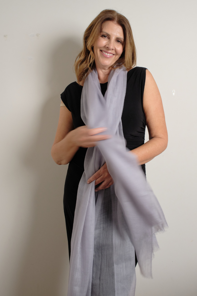 Cashmere Silver Aura Scarf - Cara Cashmere