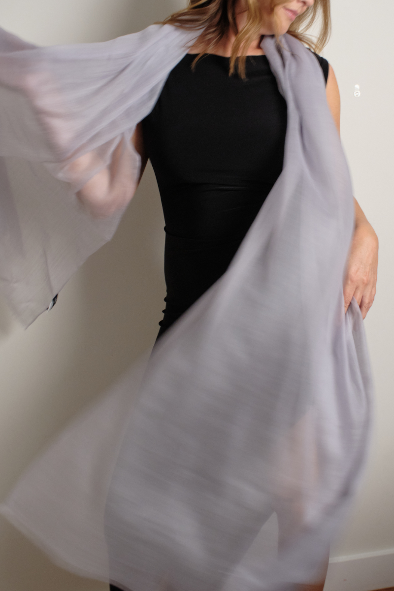 Cashmere Silver Aura Scarf - Cara Cashmere