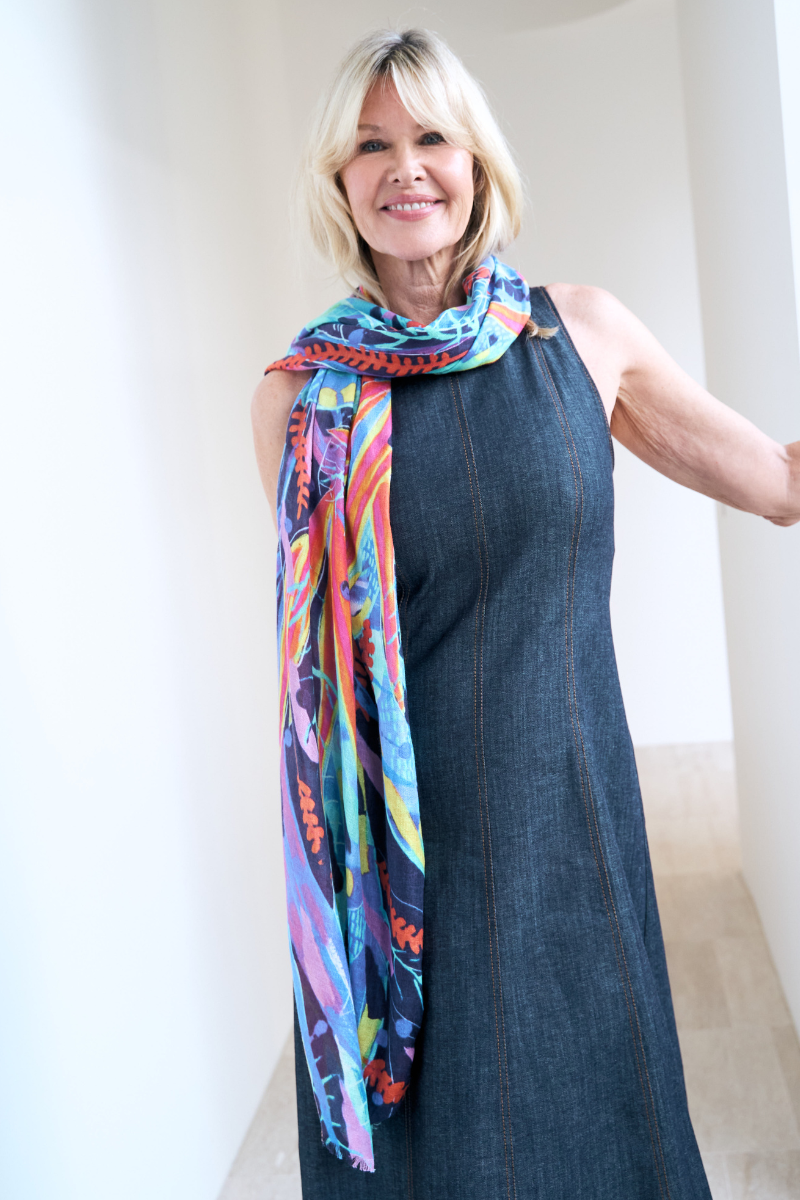 Silk Cashmere "Letting Go" Scarf - Cara Cashmere