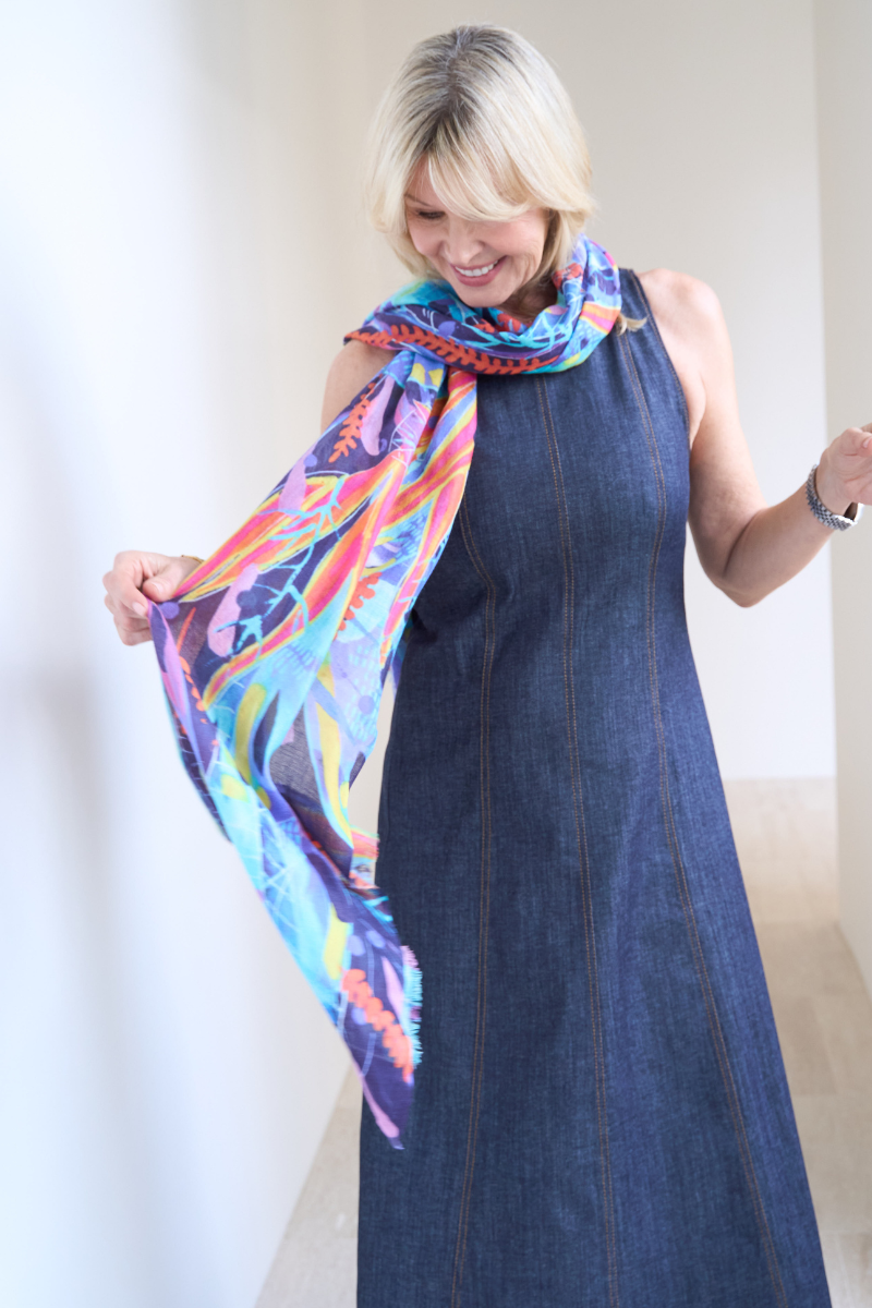 Silk Cashmere "Letting Go" Scarf - Cara Cashmere