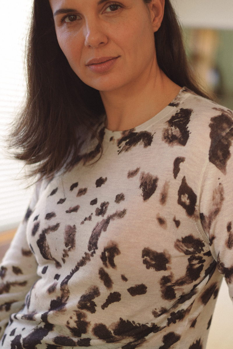 Cashmere Artic Leopard Print Jumper