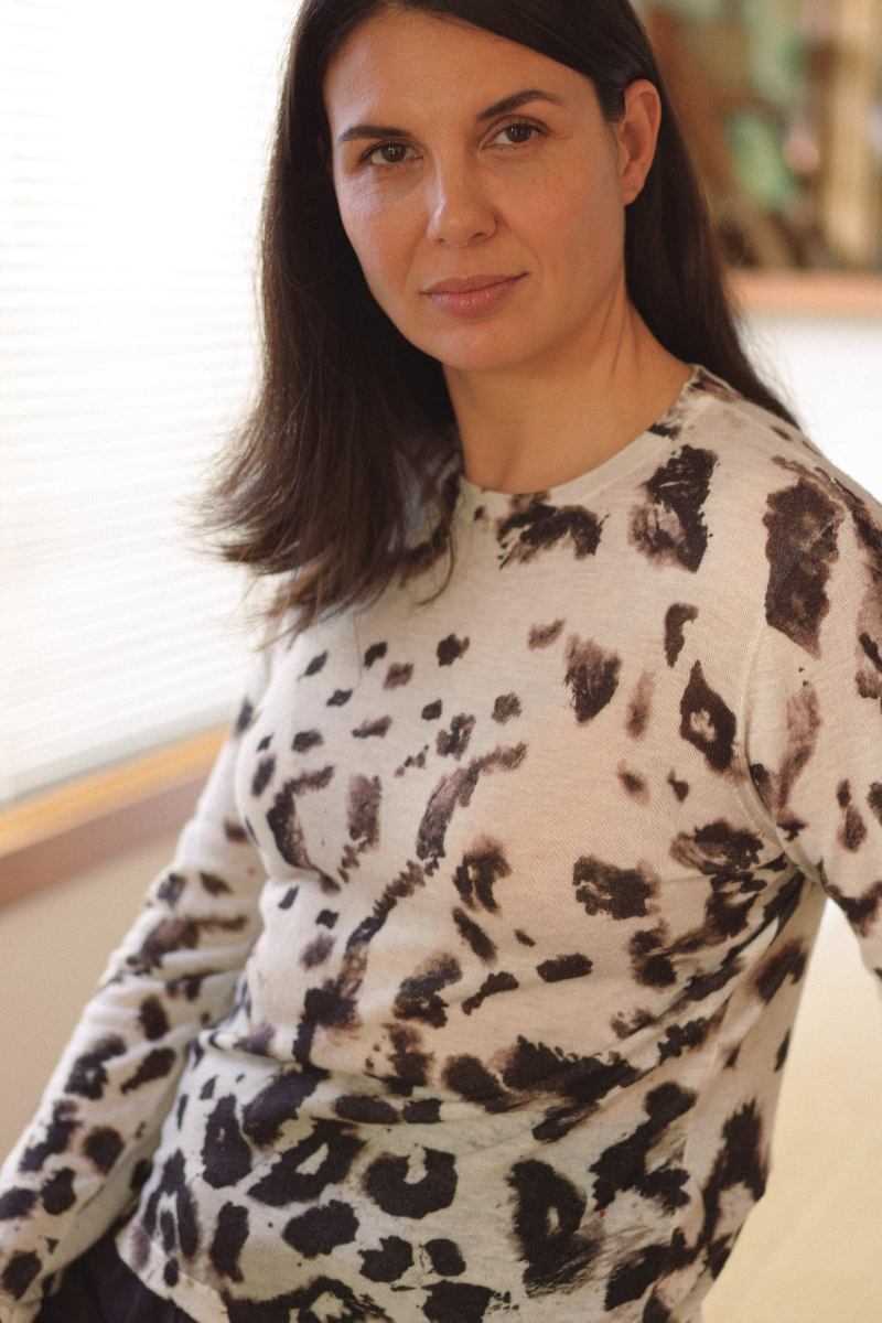 Cashmere Artic Leopard Print Jumper