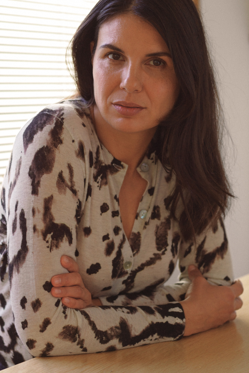 Cashmere Artic Leopard Print Cardigan
