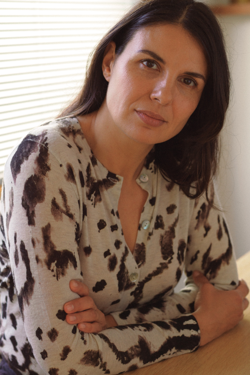 Cashmere Artic Leopard Print Cardigan