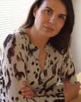 Cashmere Artic Leopard Print Cardigan