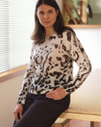 Cashmere Artic Leopard Print Jumper