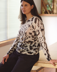 Cashmere Artic Leopard Print Jumper
