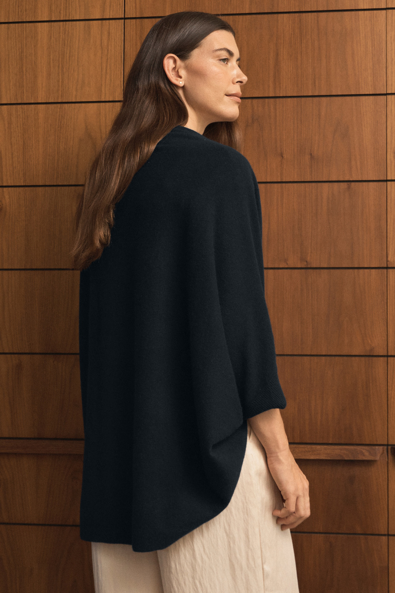 Cashmere Black Shrug - Cara Cashmere