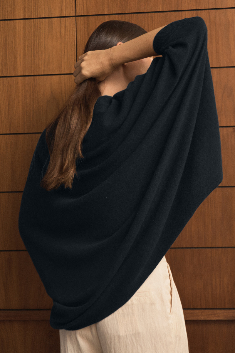 Cashmere Black Shrug - Cara Cashmere