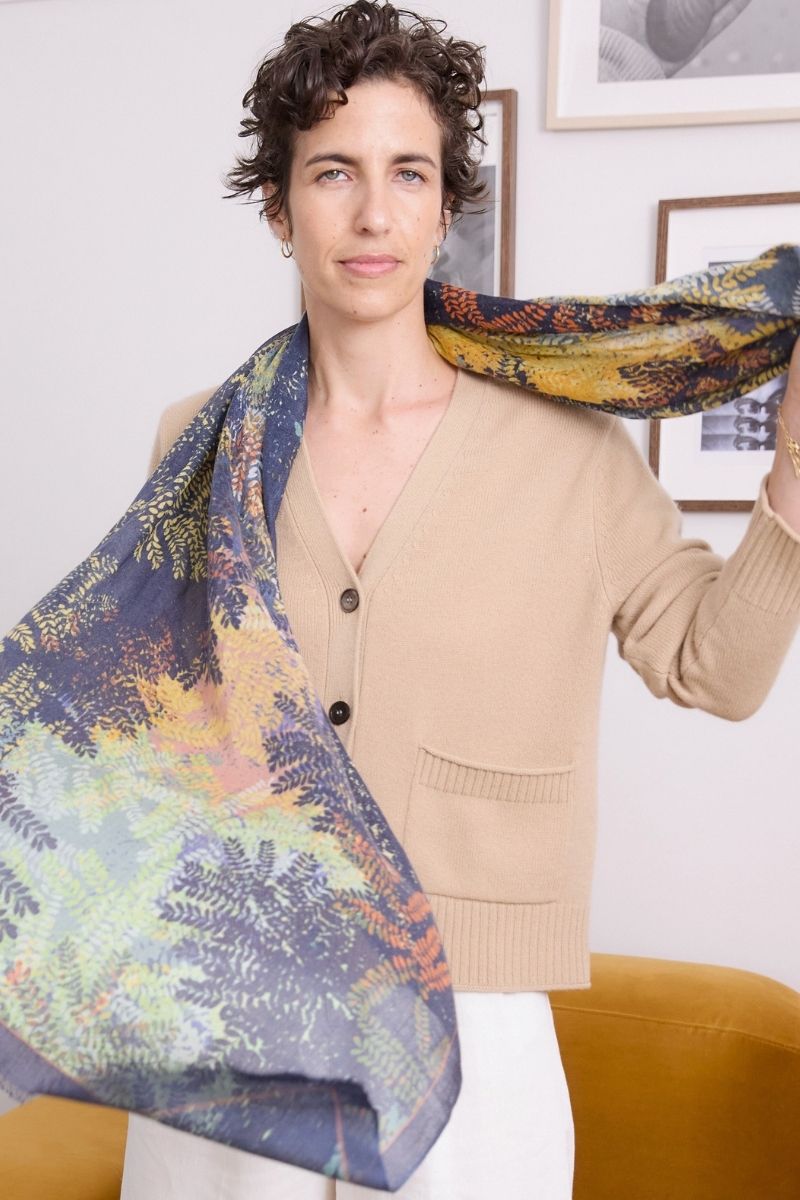 Cashmere Caramel Allure V Neck Cardigan Knit - Cara Cashmere