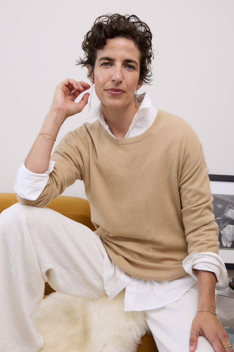 Cashmere Caramel Crew Jumper - Cara Cashmere