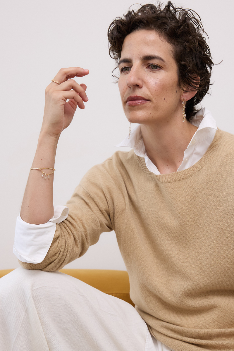 Cashmere Caramel Crew Jumper - Cara Cashmere
