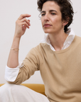 Cashmere Caramel Crew Jumper - Cara Cashmere