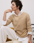 Cashmere Caramel Crew Jumper - Cara Cashmere