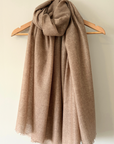 Cashmere Caramel Fine Woven Scarf