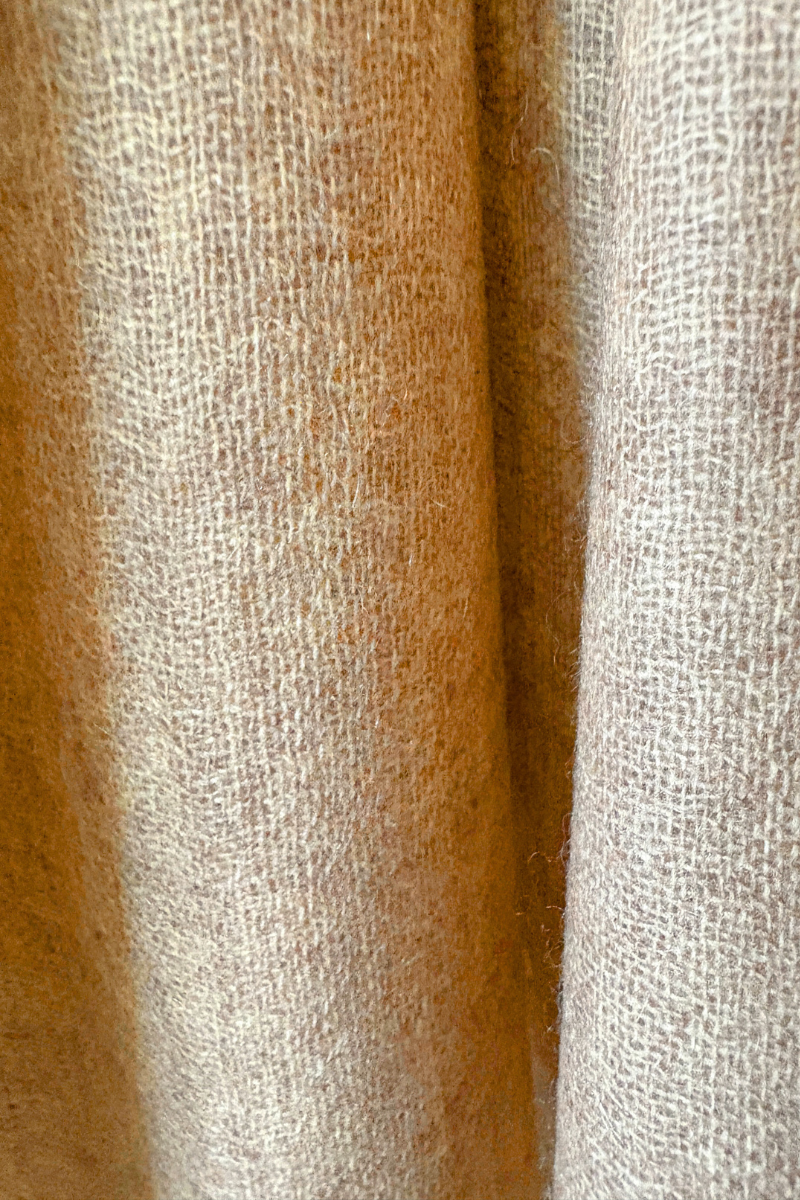 Cashmere Caramel Fine Woven Scarf