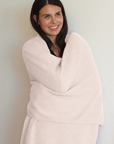 Cashmere Champagne Knit Wrap - Cara Cashmere