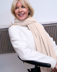 Cashmere Champagne Knit Wrap - Cara Cashmere