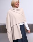 Cashmere Champagne Knit Wrap - Cara Cashmere