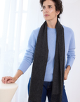 Cashmere Charcoal Lara Scarf - Cara Cashmere