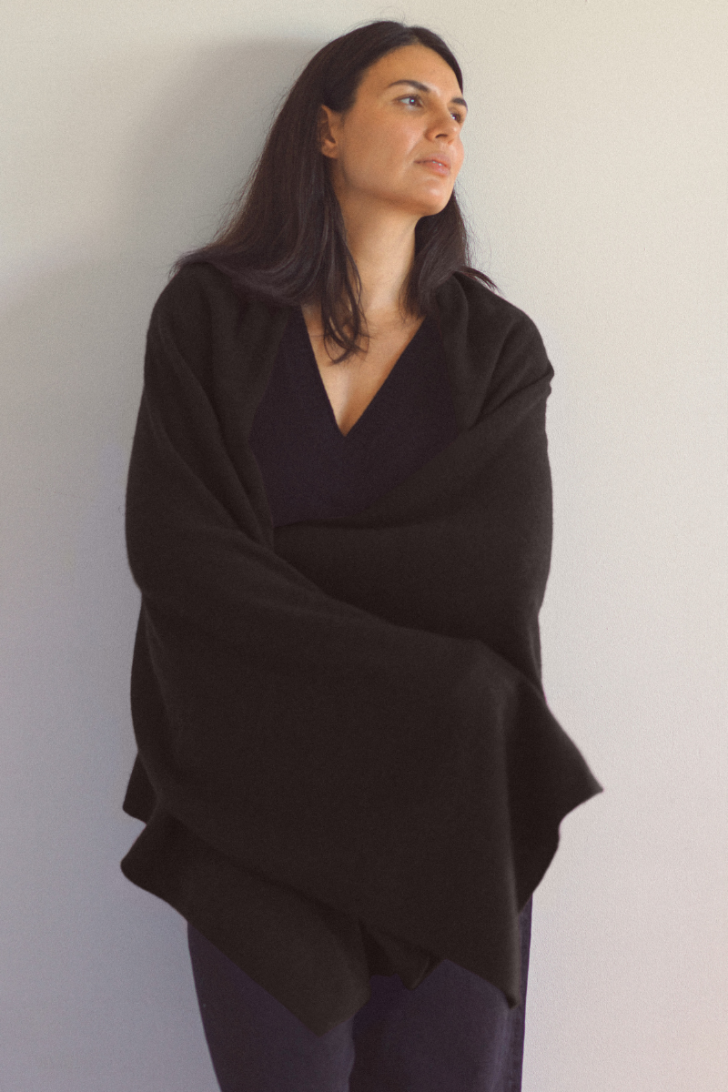 Cashmere Chocolate Wrap - Cara Cashmere