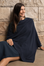 Cashmere Dark Navy Poncho - Cara Cashmere