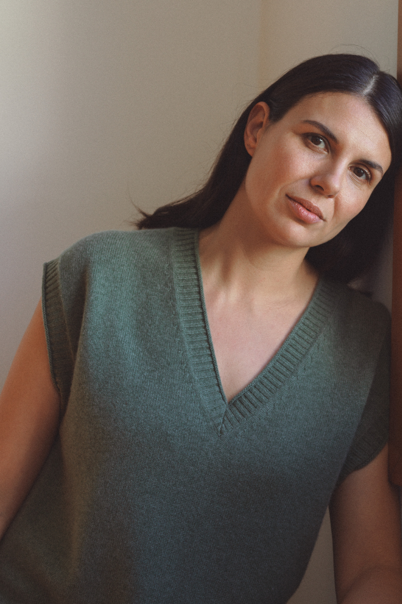 Eucalypt Eclipse V Neck Tank - Cara Cashmere