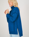 Merino Cashmere Azure Melange Harmony Knit - Cara Cashmere