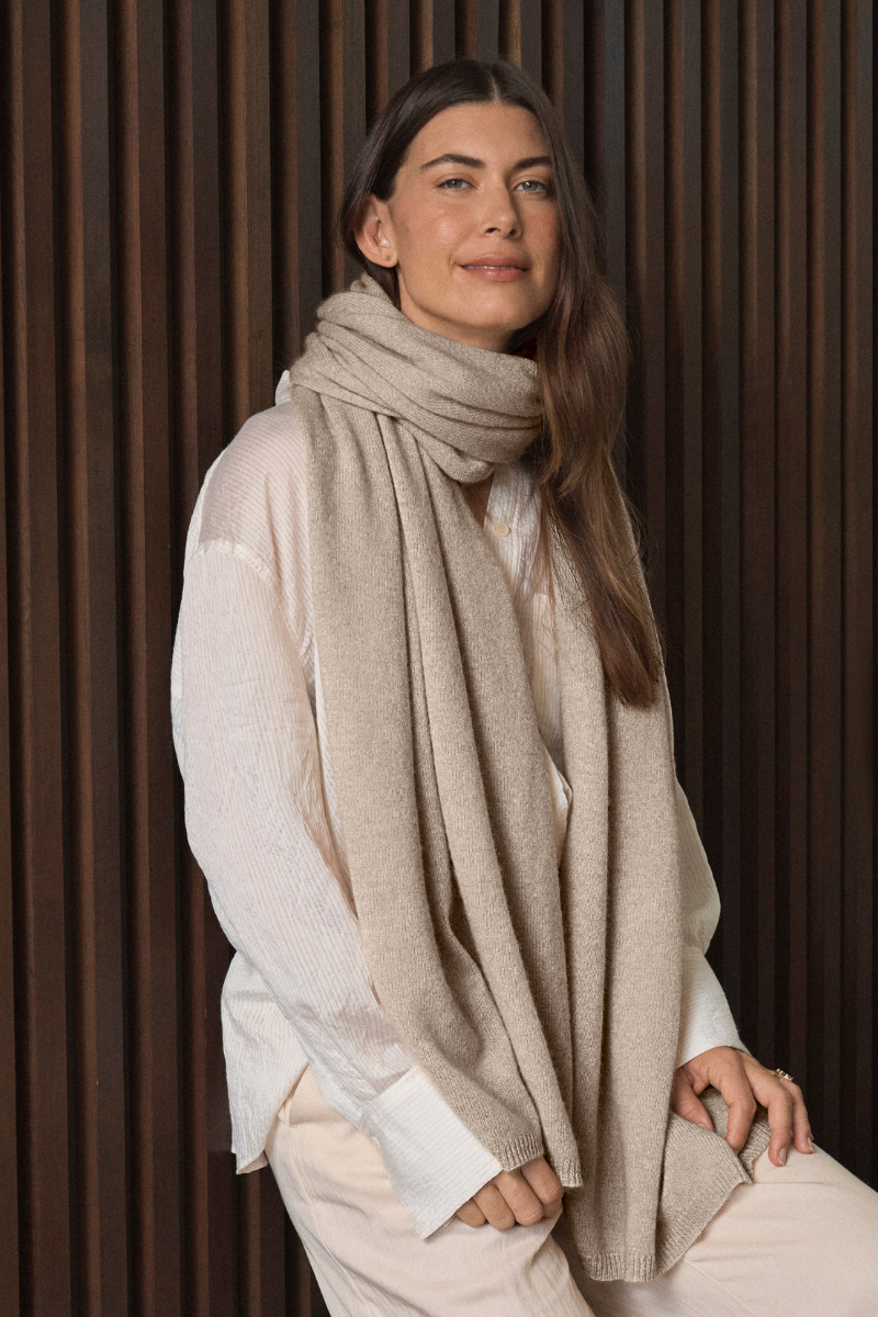 Cashmere Natural Wrap - Cara Cashmere