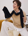 Cashmere Black Knitted Scarf
