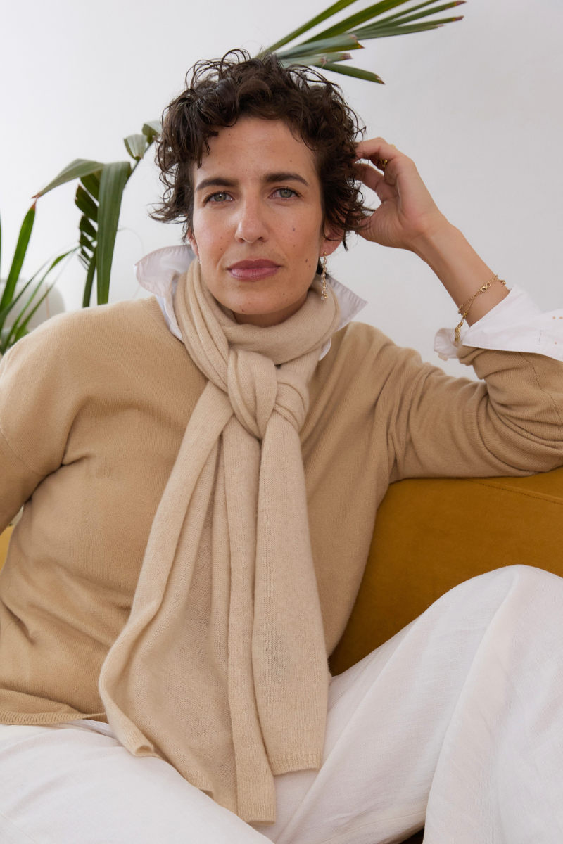 Cashmere Oat Knitted Scarf