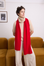 Cashmere Red Knitted Scarf - Cara Cashmere