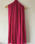 Cashmere Raspberry Fine Woven Scarf