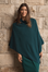 Cashmere Rich Green Melange Poncho Cara Cashmere
