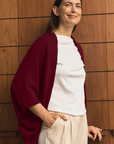 Cashmere Ruby Red Shrug - Cara Cashmere