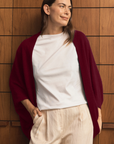 Cashmere Ruby Red Shrug - Cara Cashmere