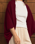 Cashmere Ruby Red Shrug - Cara Cashmere