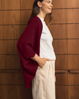 Cashmere Ruby Red Shrug - Cara Cashmere
